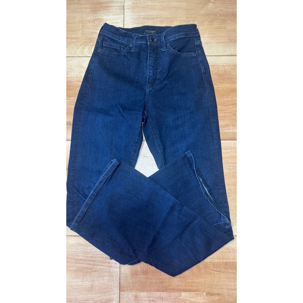 Banana Republic Women's High‎ Rise Flare Jeans Indigo Blue Size 27 Premium Denim